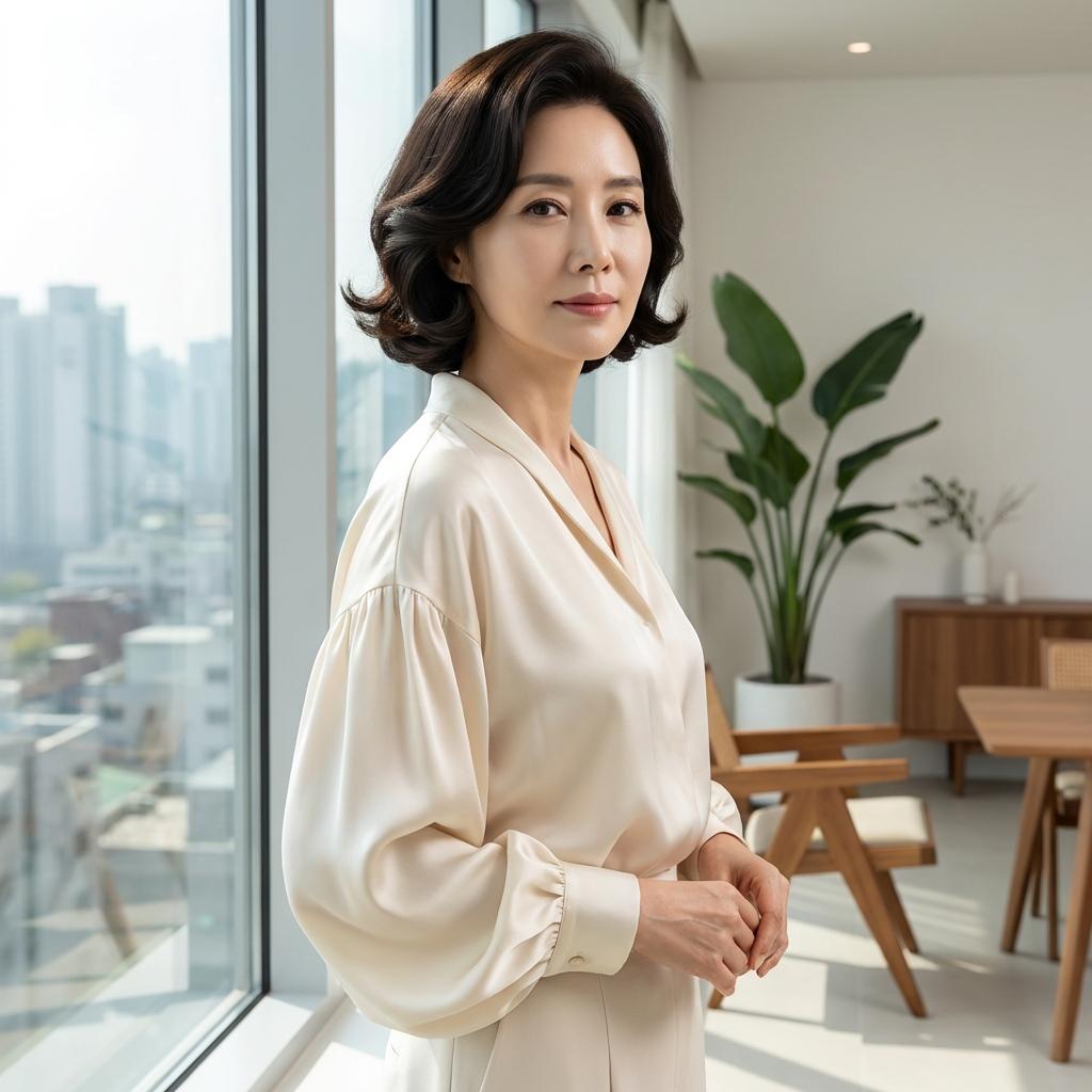 팔뚝 살 고민 해결해주는 퍼프 소매 블라우스