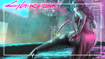 사이버펑크 캐릭터 플레이 화면배경