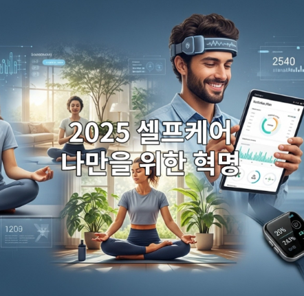 2025년 개인 맞춤형 셀프케어를 실천하는 다양한 사람들의 모습.