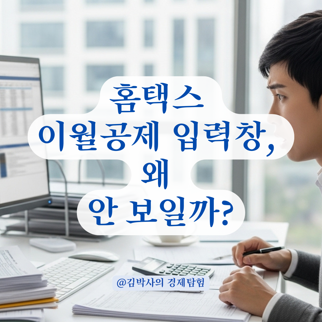 홈택스 종합소득세 이월공제액, 입력 안 보일 때 처리하는 방법.