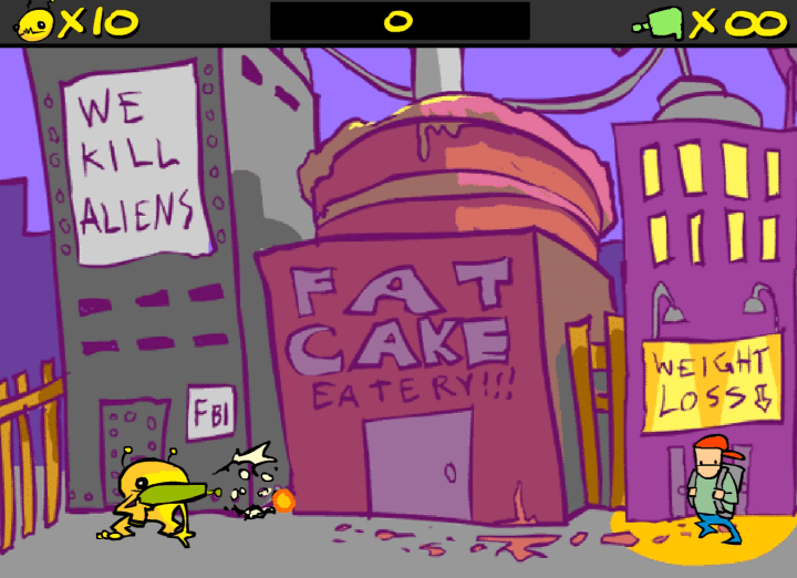 아빠와나-외계인편-플래시게임-시작-화면