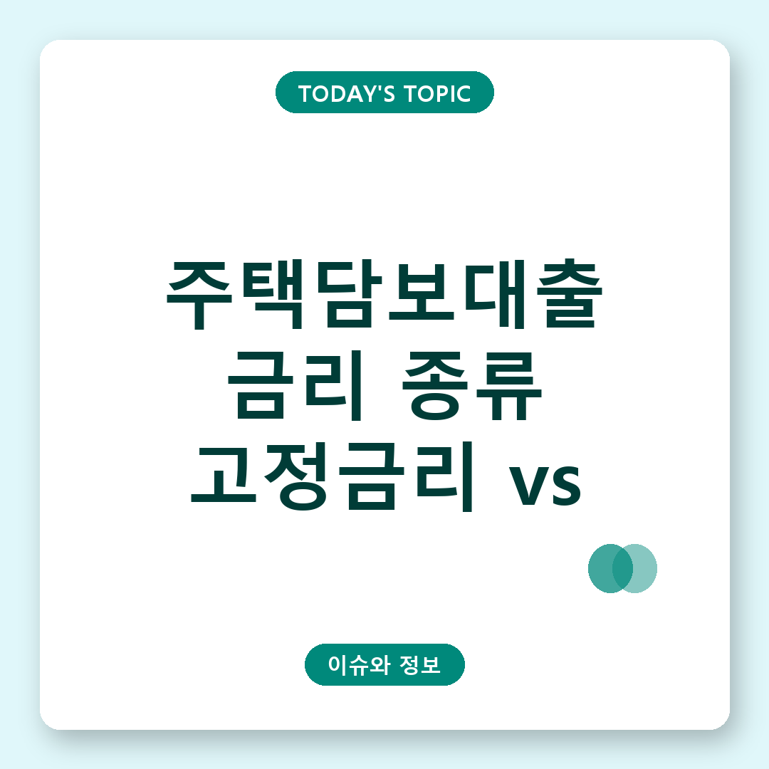 주택담보대출 금리 종류 비교를 고민하는 모습