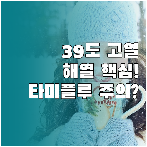 독감 고열 39도 이상 해열 관리 안..