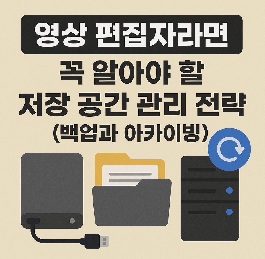영상 편집자라면 꼭 알아야 할 저장 공간 관리 전략 (백업과 아카이빙)