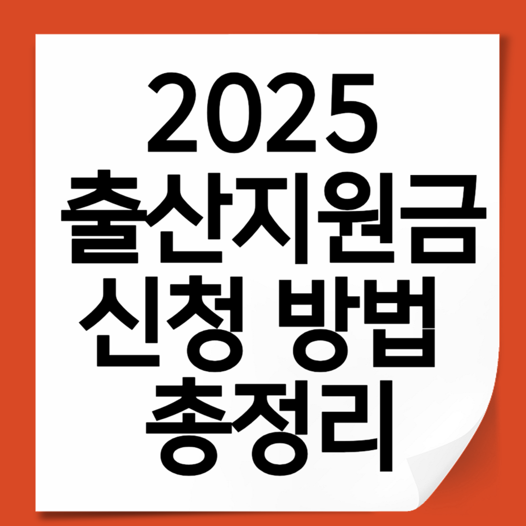 2025 출산지원금 신청 방법 총정리 – 지역별 혜택까지 한눈에!