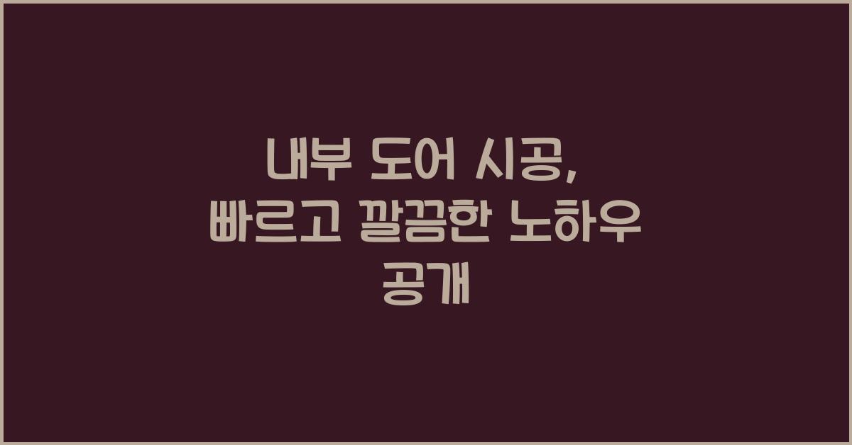 내부 도어 시공