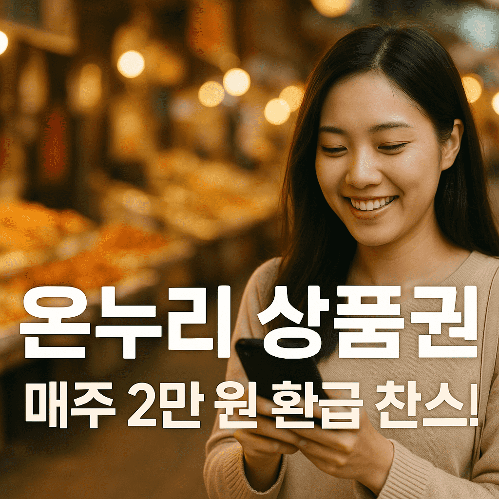 2025 온누리 상품권 환급 이벤트 총정리