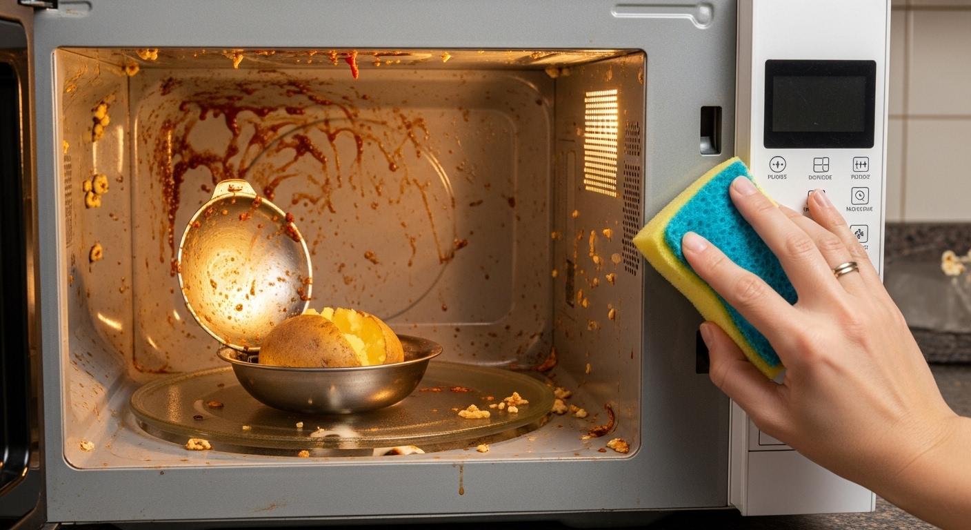 세척 귀찮음 소형 전자레인지 문제 해결