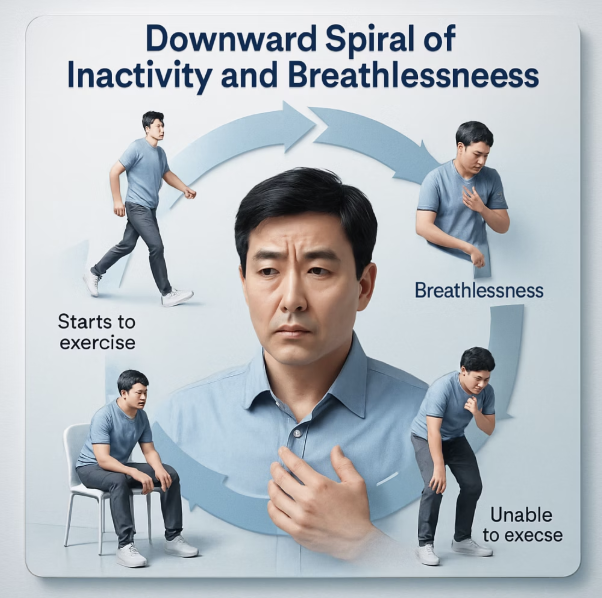 움직이지 않으면 더 숨이 차는 악순환
