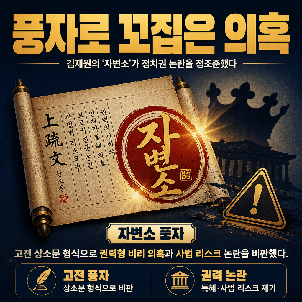 풍자로 꼬집은 의혹