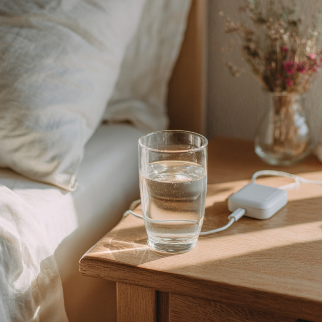 침대옆 물한잔