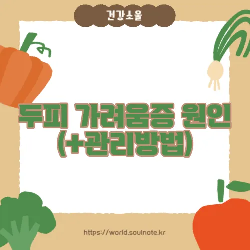 두피 가려움증 원인 (+관리방법)