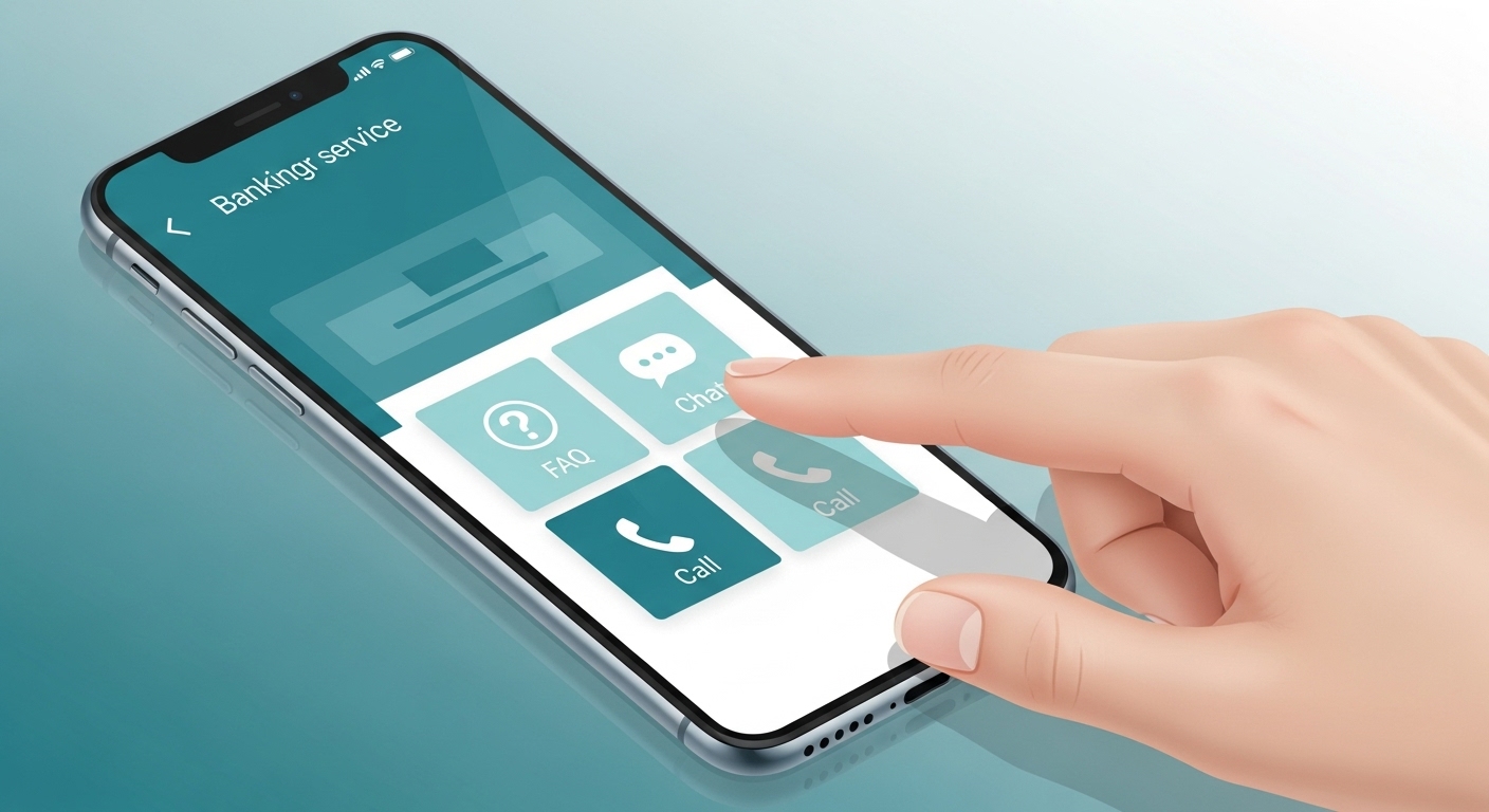 새마을금고 스마트뱅킹 앱을 통해 고객 지원 기능을 사용하는 모습