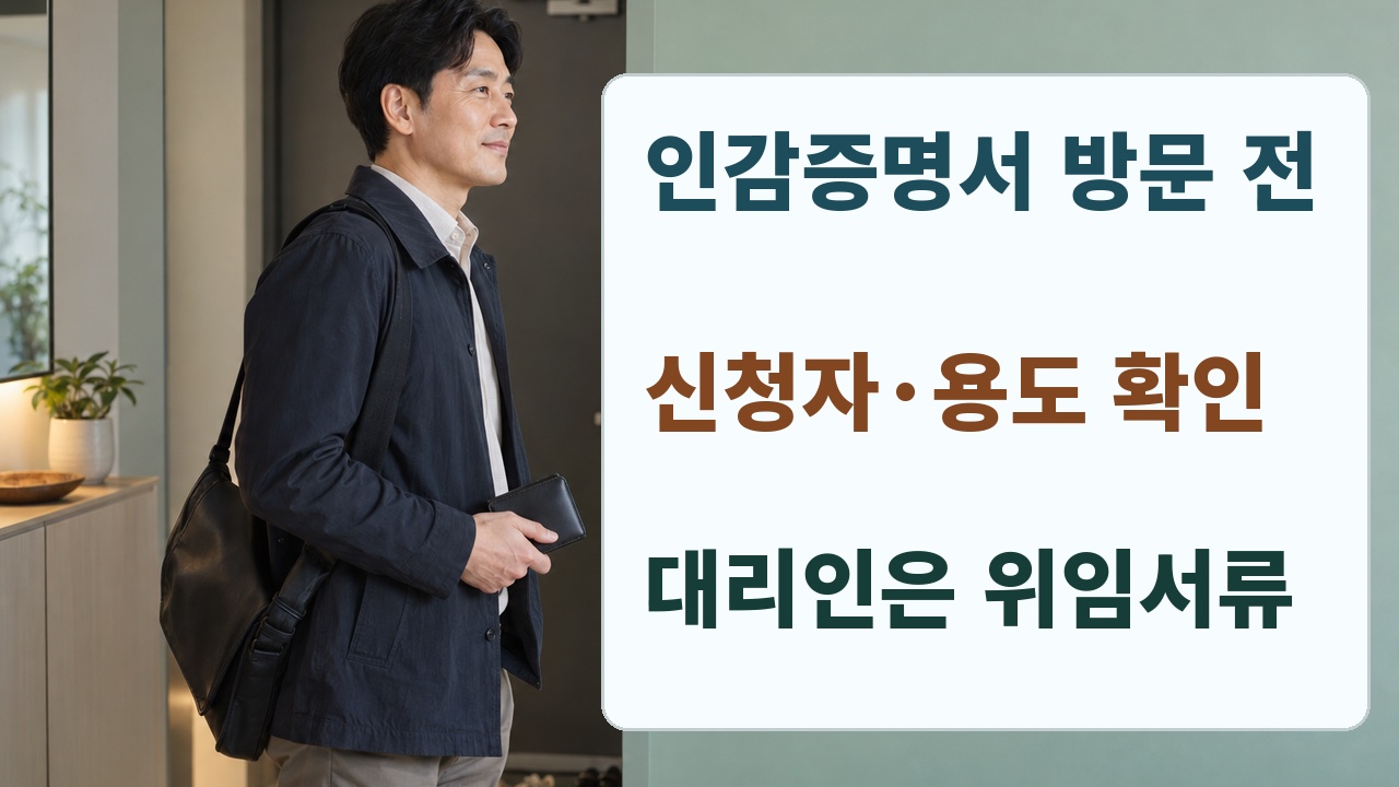 인감증명서 방문 전 용도, 신분증, 위임서류를 확인하는 준비 목록