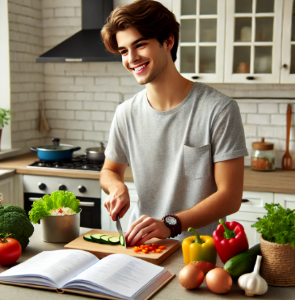다이어트 식단을 하고있는 학생
