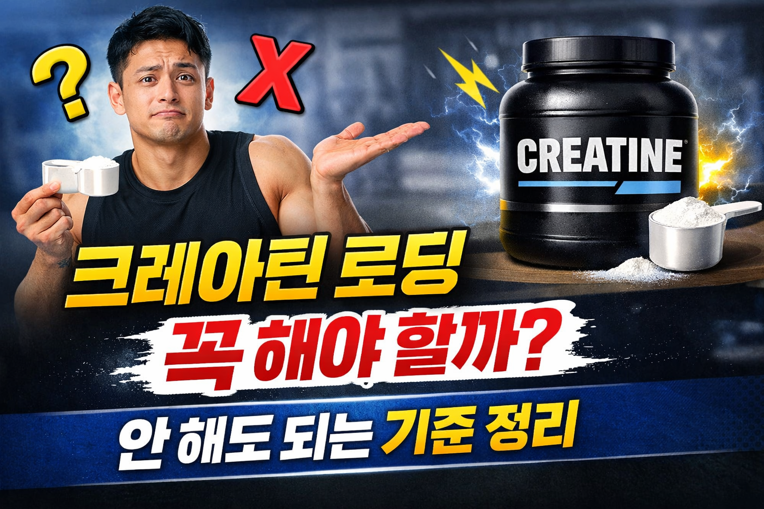 크레아틴 로딩 꼭 해야 할까, 로딩 없이 먹어도 되는 기준과 섭취 방법 정리