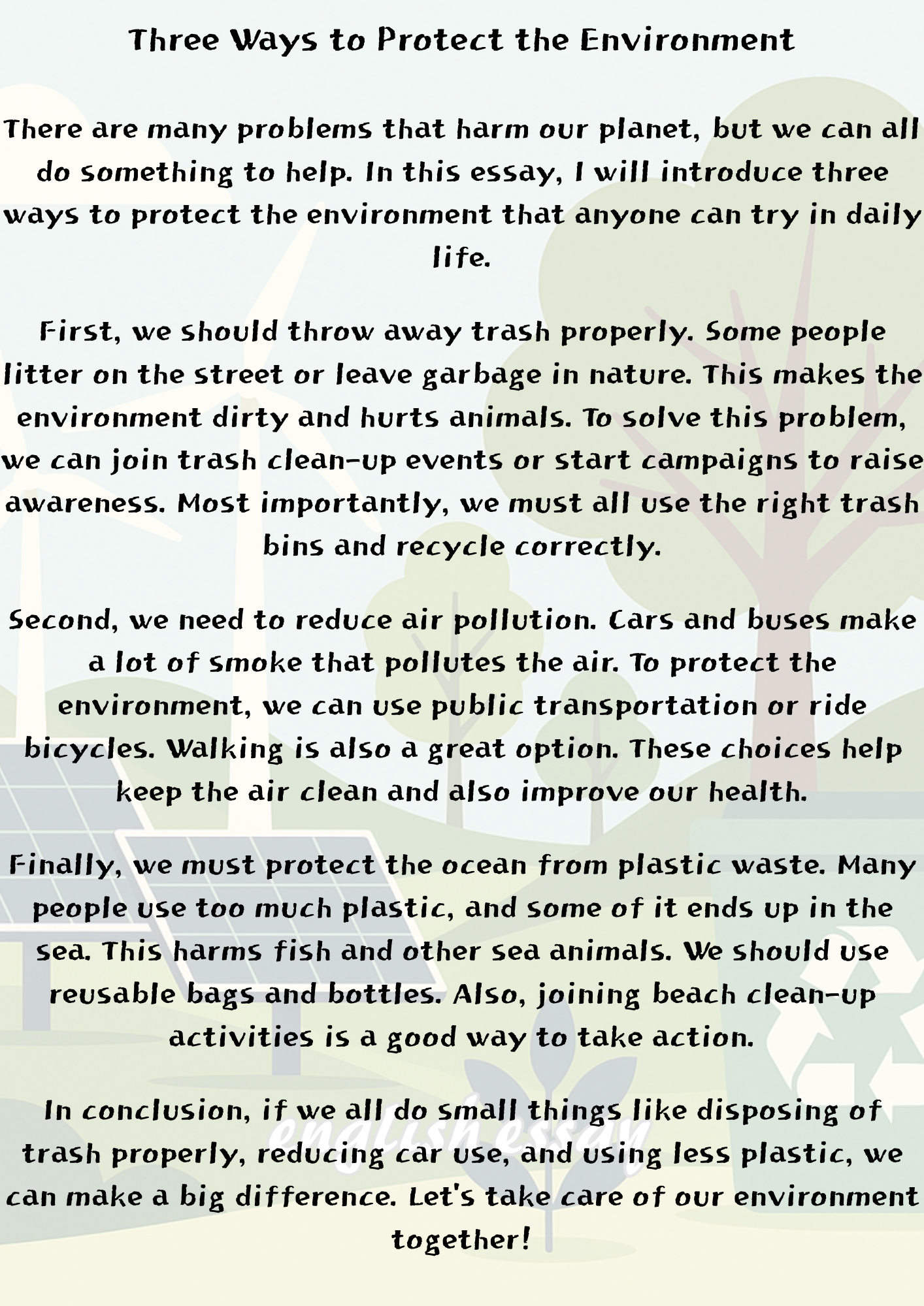 Three Ways to Protect the Environment ❘ 환경을 지키는 세 가지 방법