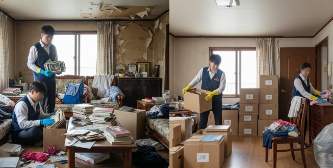 홍천 고독사청소 정리중