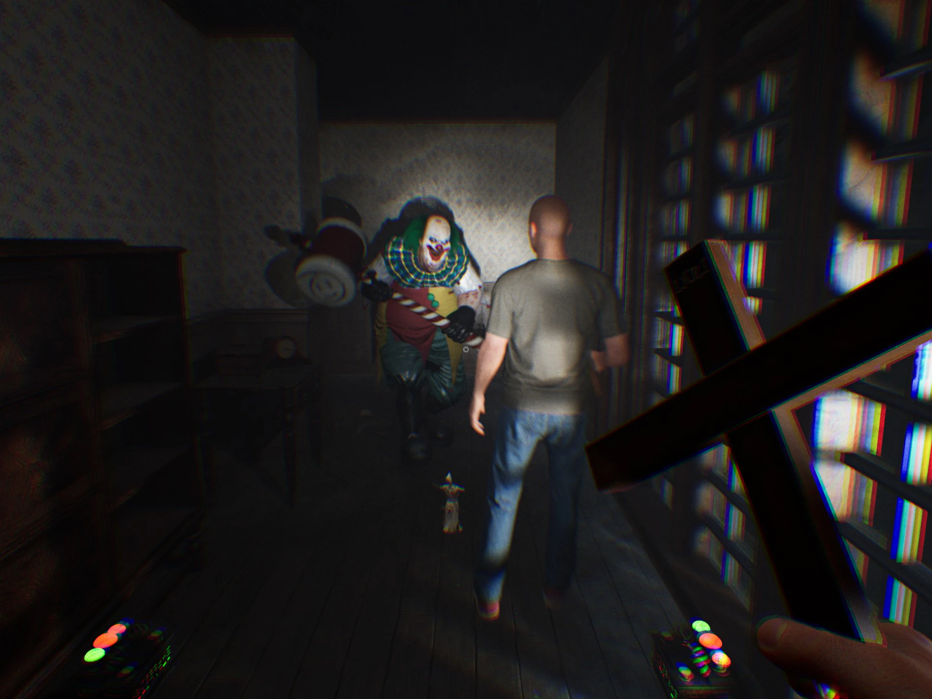 유령을 유도하는 모습