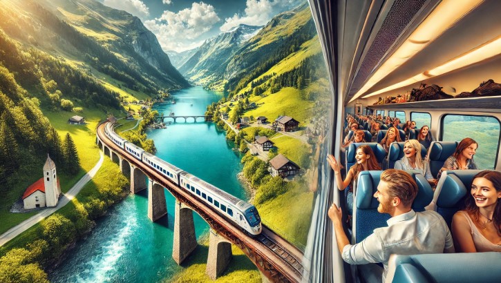 신나는 기차 여행 이미지