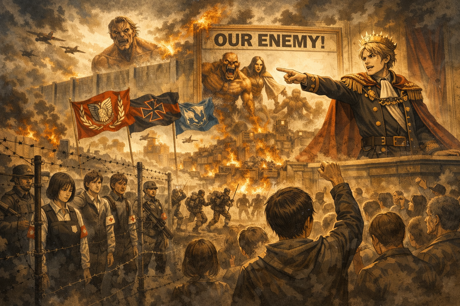 진격의 거인: 국가, 민족, 전쟁의 은유