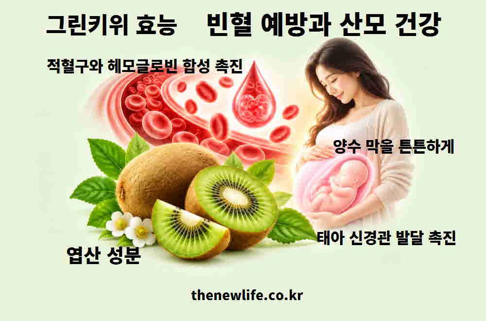 그린키위 효능 빈혈 예방 산모 건강