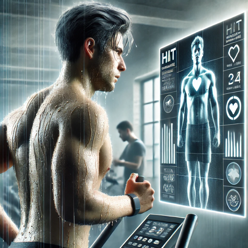 체지방 연소를 위해 고강도 인터벌 트레이닝을 진행하는 사람