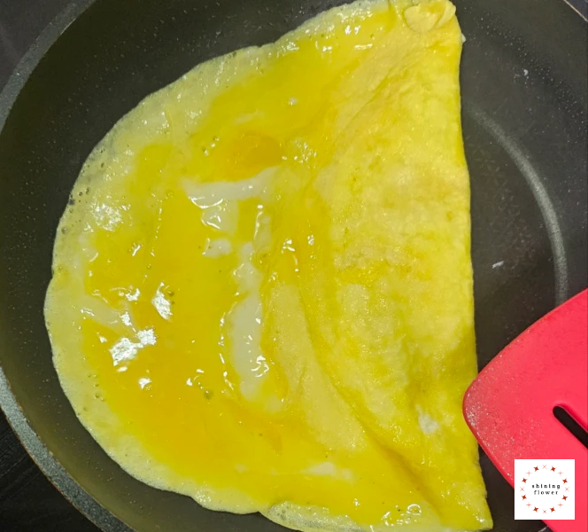 계란말이-계란 1단 접기