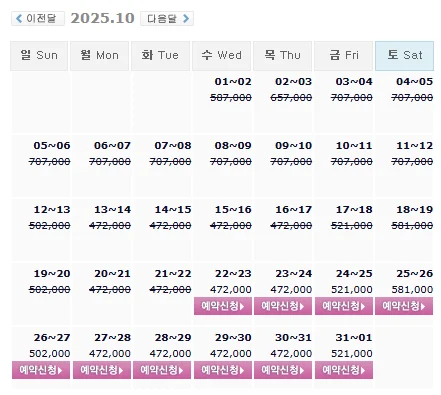 휘닉스파크cc 1박 2일 골프 패키지 및 날씨 정보 (10월 22일)