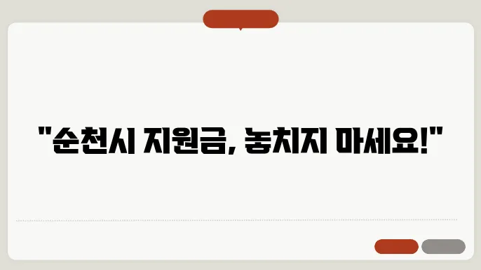 순천시긴급생활지원금신쳂