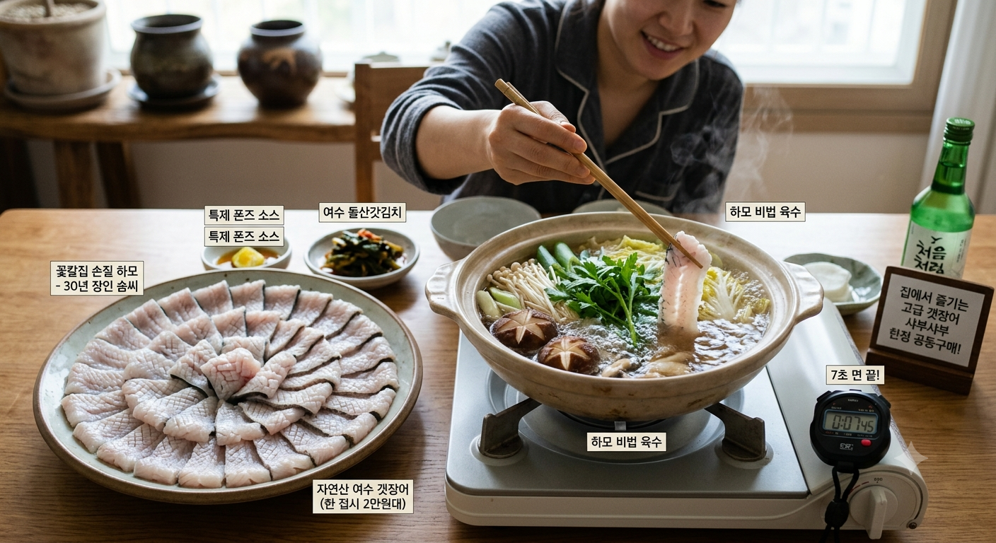 고급 갯장어 샤부샤부 황금 레시피