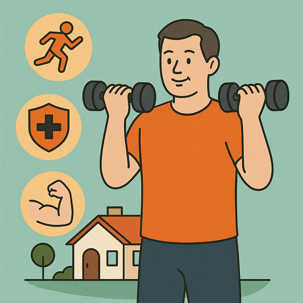 가정 있는 40대 남성 건강습관 (운동방법, 건강관리, 체력향상)