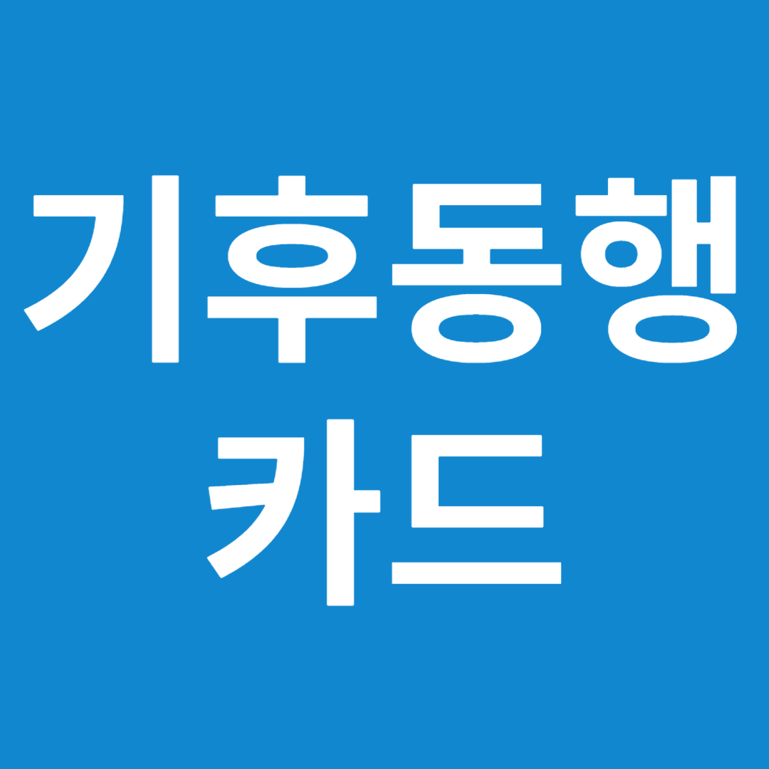 기후동행카드 구매 방법