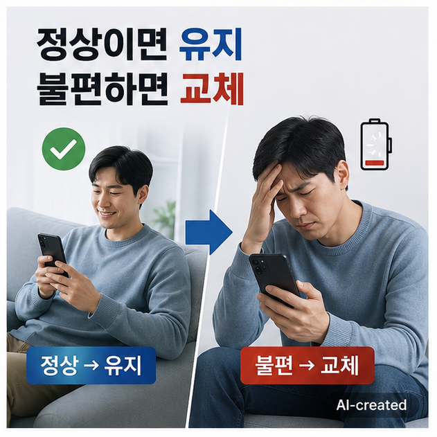 갤럭시 S26 기다릴지 결정하기 위해 현재 스마트폰 상태를 실제로 확인하는 과정