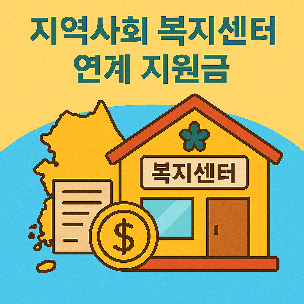 지역사회 복지센터 연계 지원금 포스터 이미지