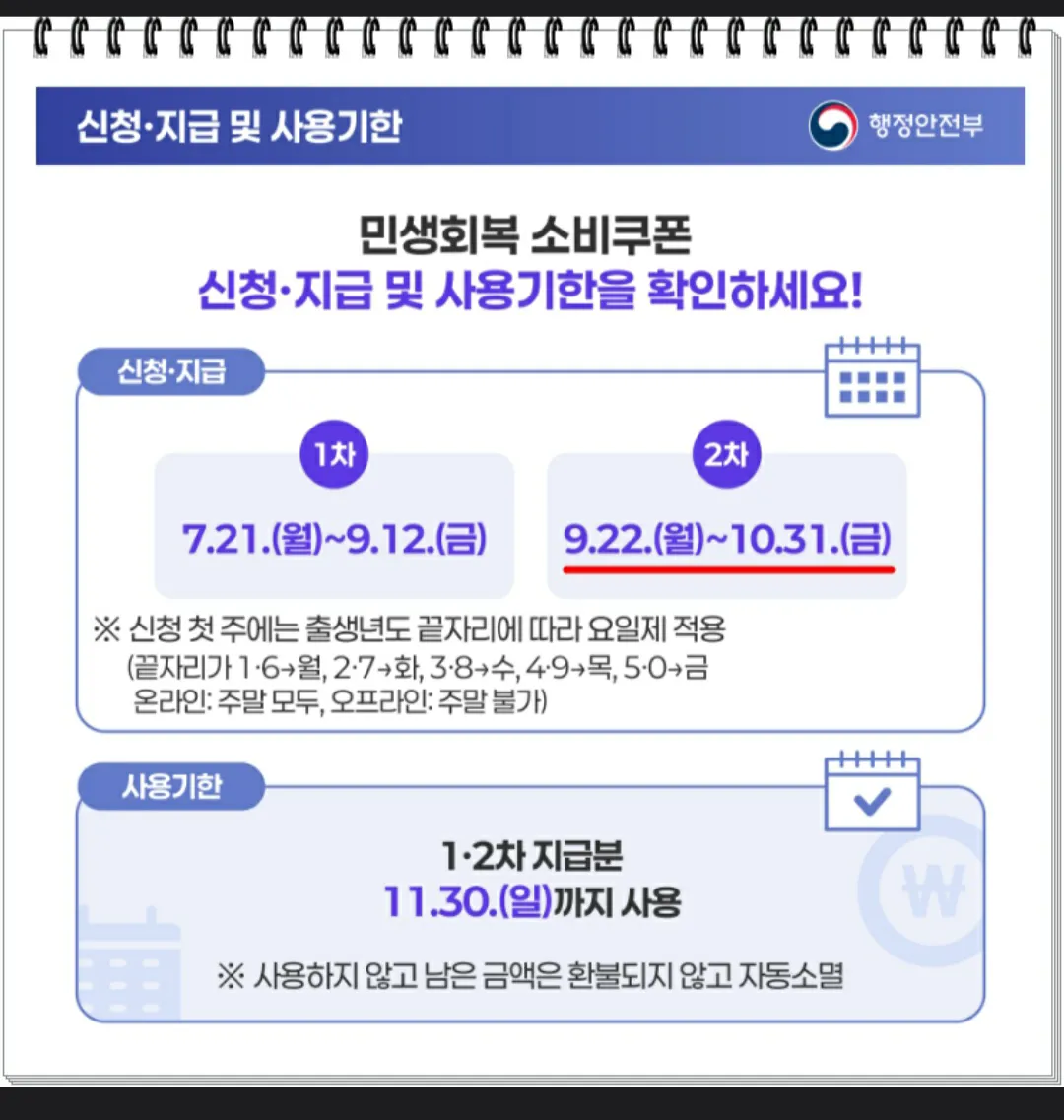 민생회복지원금 2차 신청