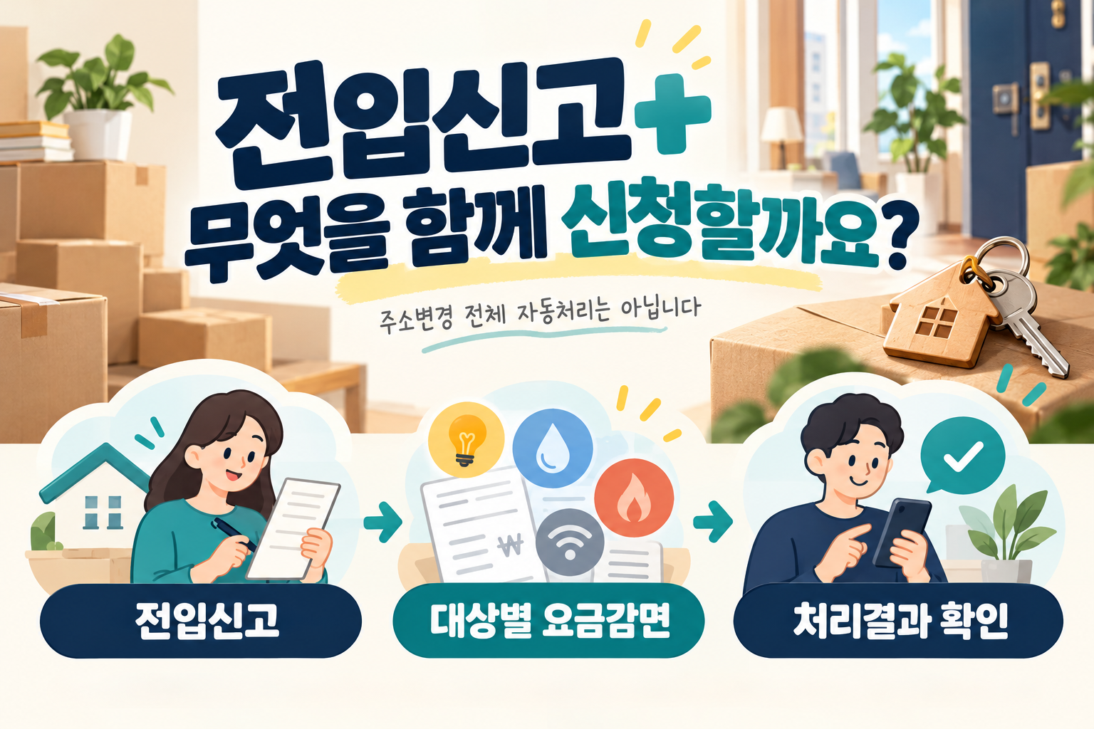 정부24 전입신고+ 신청 방법, 함께 신청할 수 있는 서비스 확인하기