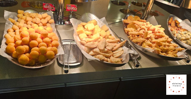 두끼-자율배식대-튀김코너