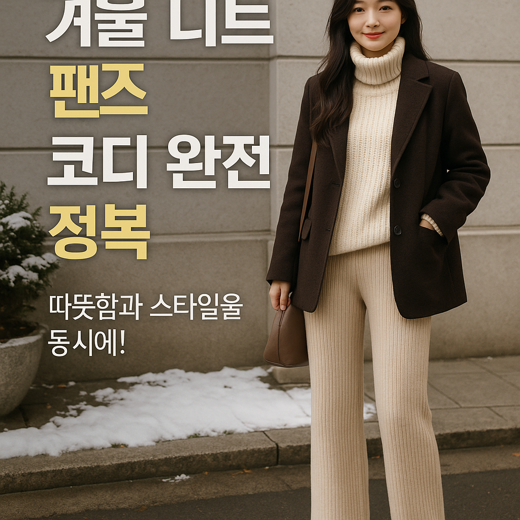 겨울 니트 팬츠