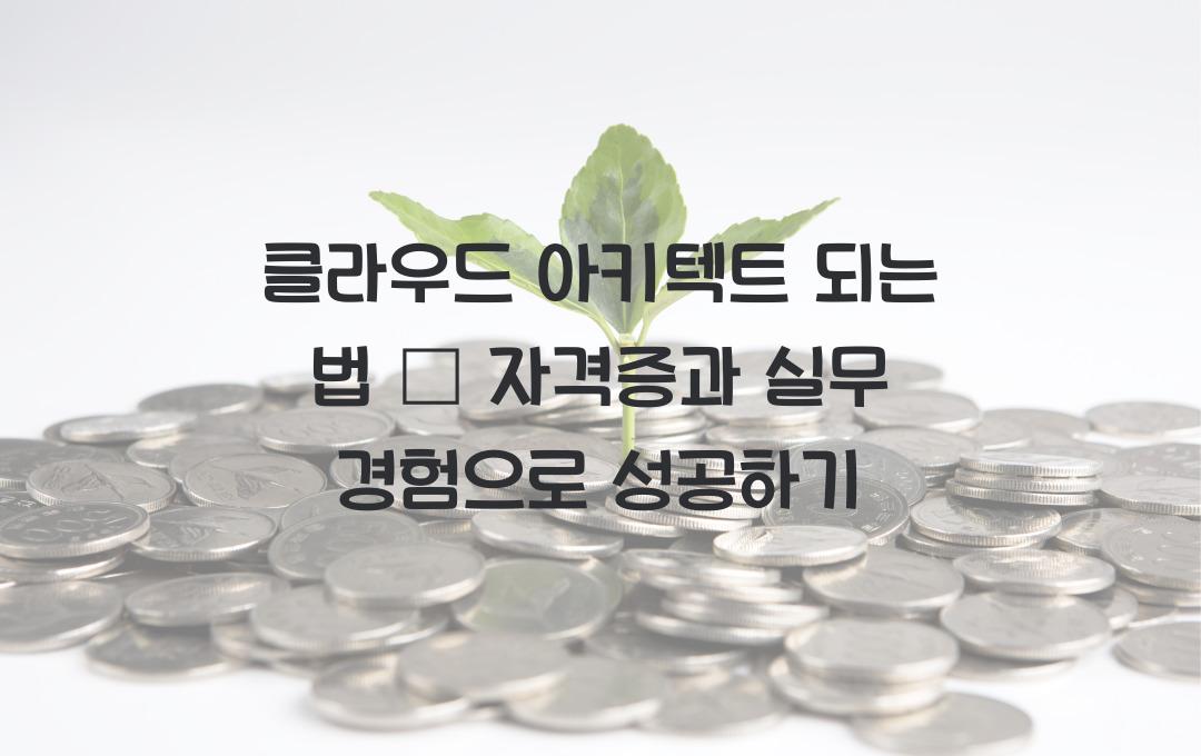 클라우드 아키텍트 되는 법 – 자격증과 실무 경험이 중요한 이유