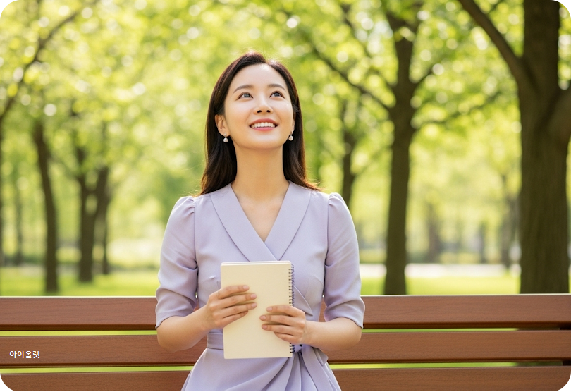 밝은 미래를 다짐하는 장면