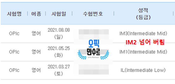 시험결과 인증 이미지