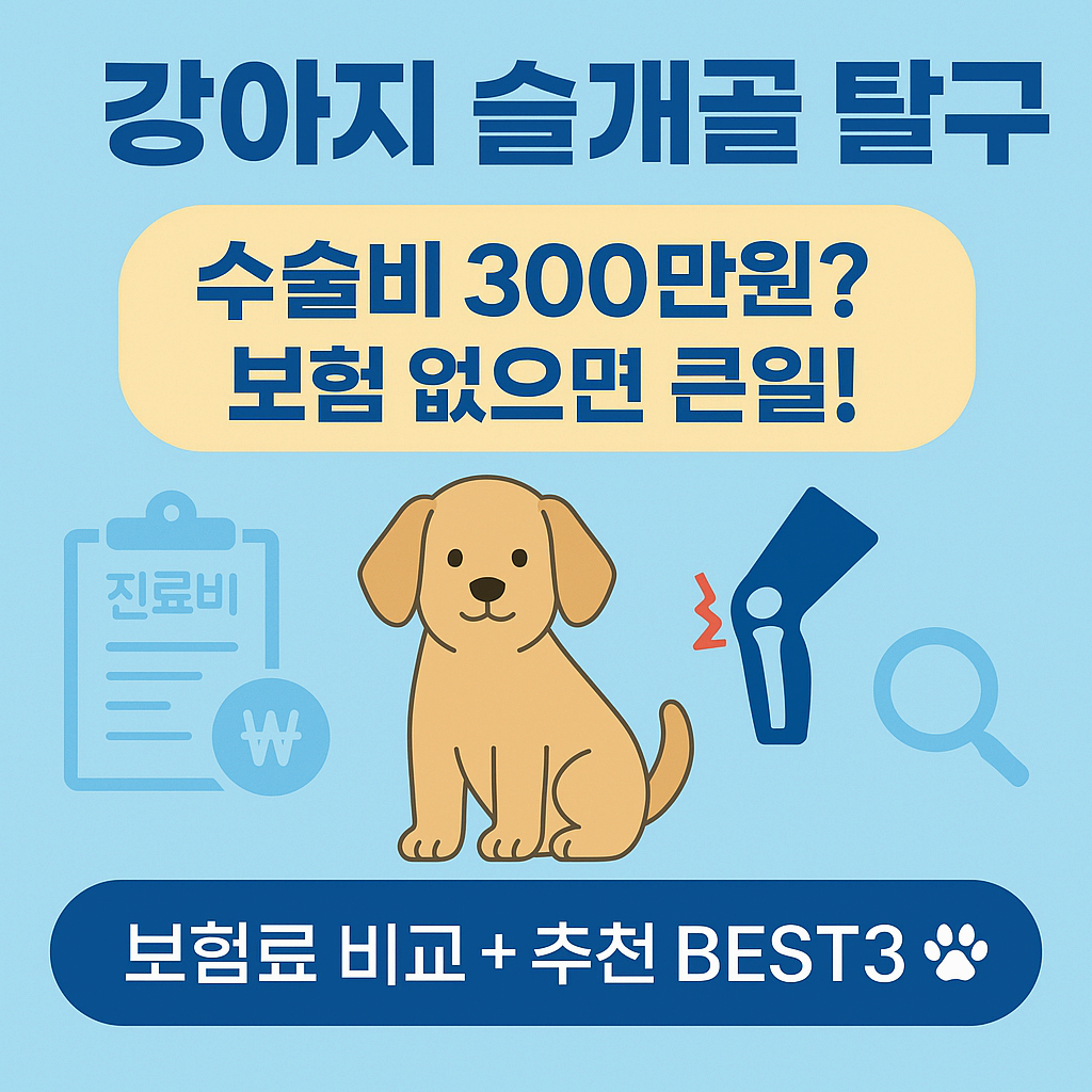 강아지 슬개골 보험 추천! 보험료부터 비용 비교까지 싹 다 알려드립니다