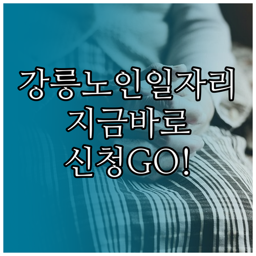 강릉시 시니어클럽 노인일자리 신청 대..