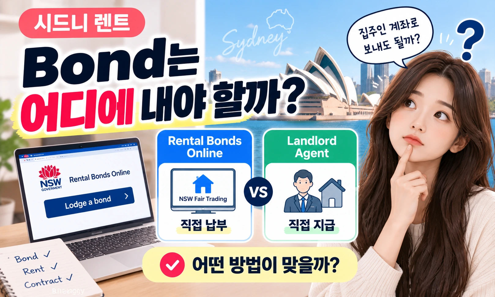 시드니 렌트 Bond는 어디에 내야 할까? Rental Bonds Online과 집주인 직접 납부 차이