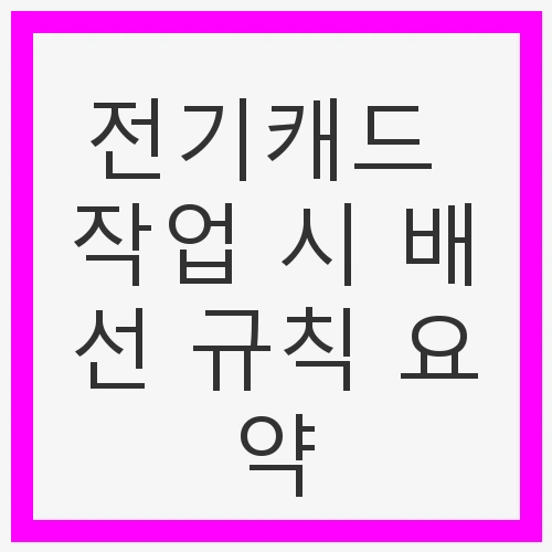 배선 규칙의 기본 개념