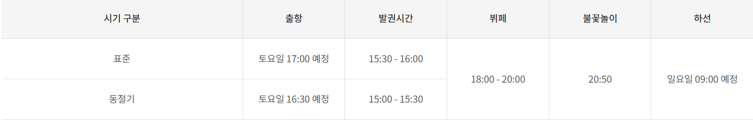 부산항 운항스케쥴