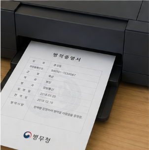 병적증명서 이용 시 알아두면 좋은 정보