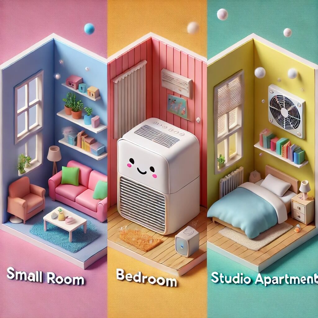침실, 작은방 원룸에 사용할 공기청정기 청정면적