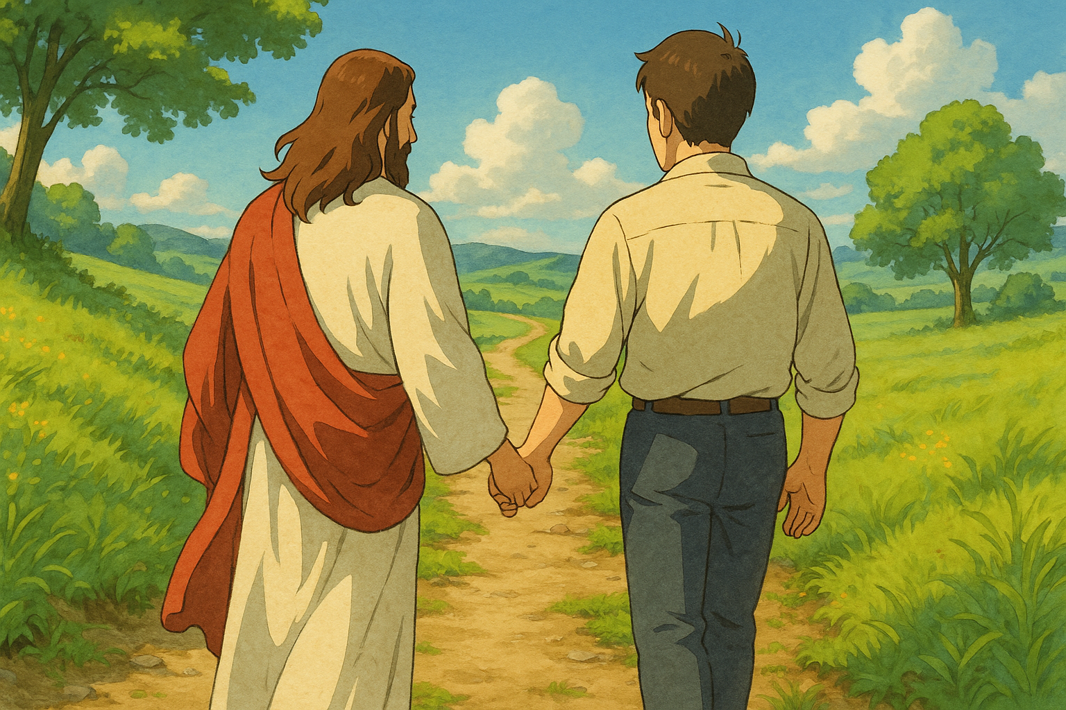 예수님과 함께 걷는 이미지